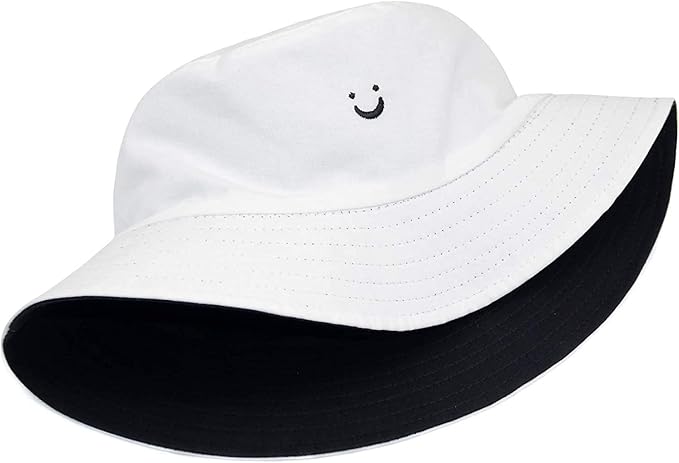 Malaxlx Unisex Bucket Hat Beach Sun Hat Aesthetic Fishing Hat for Men Women Teens, Reversible Double-Side-Wear