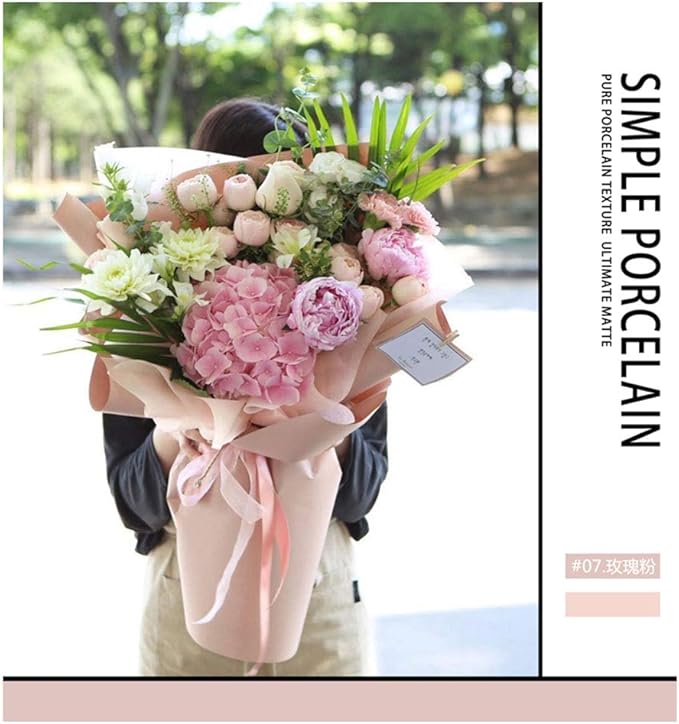 FWSA WRAPS Flower Wrapping Paper Roll Red Korean Floral Bouquet Packing Supplies Waterproof Fresh Flowers Gift Packaging Marterials (COLOR 12)
