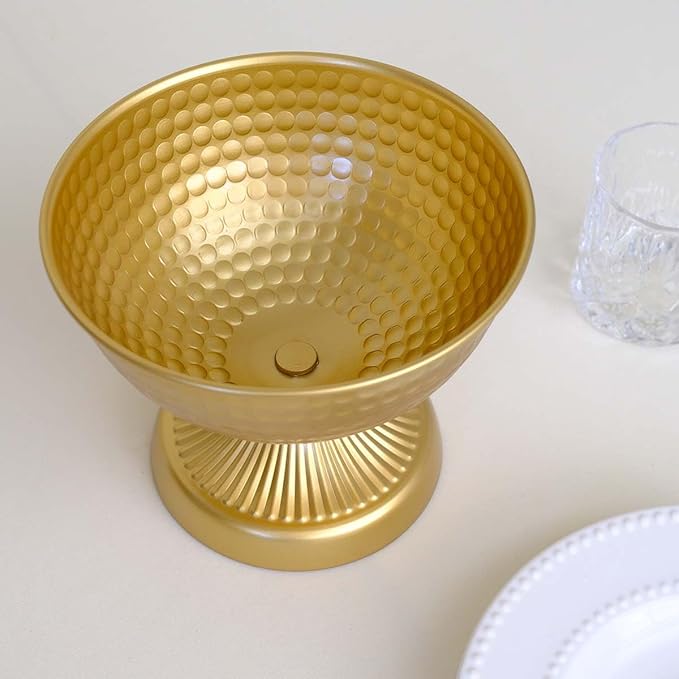 6.5 inch 8 pcs Brass Vase Bowl Gold Centerpieces for Tables Wedding Party Event Gold Accent Decorative Bowl Vintage Style