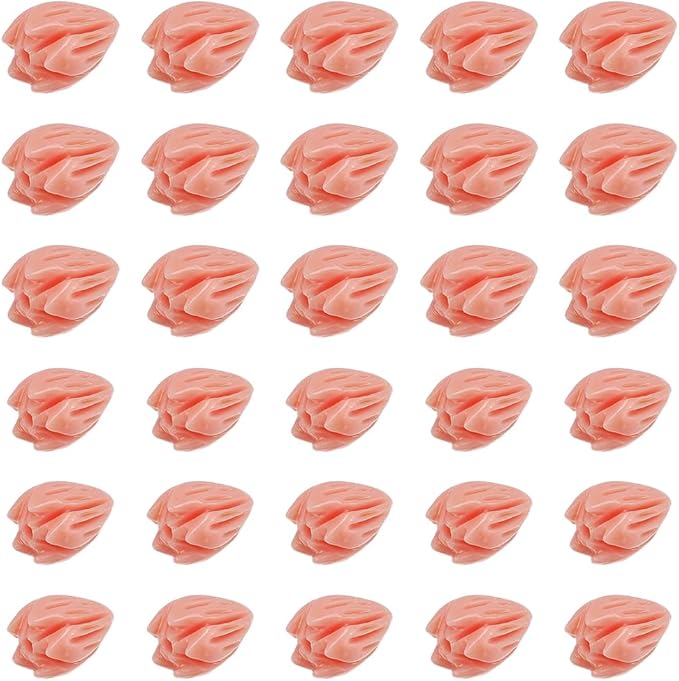 1 Box 100Pcs 2 Styles Carved Coral Beads 3D Flower Beads Pink Jasmine Small Artificial Floral Dyed Synthetic Coral Smooth Loose Spacers Findings for Jewelry Making Bracelet Necklace DIY Craft