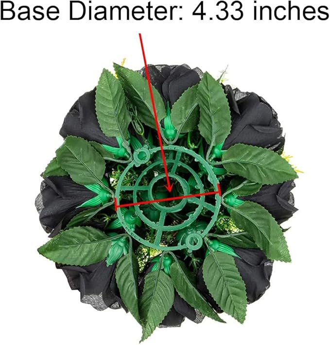 Flower Centerpieces for Wedding Tables: Halloween Table Decorations Black Flower Balls Centerpieces for ，Engagement Cerebration Party Gothic Center Pieces 2 Packs