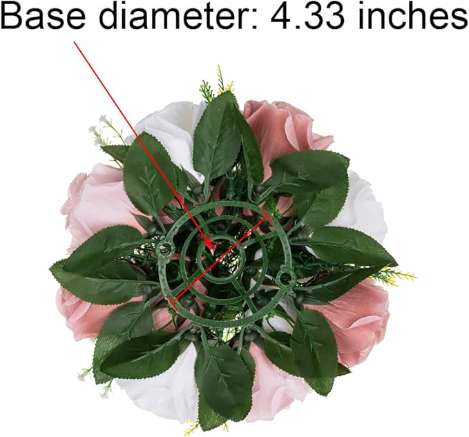 Flower Centerpieces for Wedding Tables: Wedding Table Decorations Dusty Rose & White Flower Balls Centerpieces for Engagement Cerebration Party Center Pieces 10 Packs