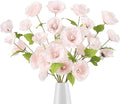 Poppies Flowers Artificial Silk Flowers 32in 6PCS Artificial Poppies Pink Flowers for Wedding Home Party Table Centerpiece Arrangement Decoration (Pink)
