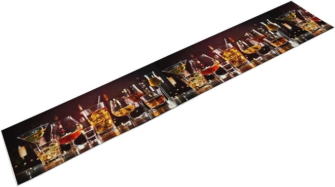 Red Wine Retro Table Runner, Table Dresser Runner, Kitchen Dining Table Runners for Indoor Outdoor Holiday Decor 13x108 Inch