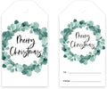 Andaz Press Christmas Holiday Season Classic Gift Tags, Merry Christmas to from Classic Favor Tags, Eucalyptus Wreath Design, for Holiday Events, Parties, and Favors, 60-Pack