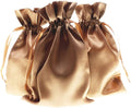 3" x 4" Old Gold Satin Gift Bags, Jewelry Bags, Wedding Favor Drawstring Baby Shower Christmas 50 per Pack