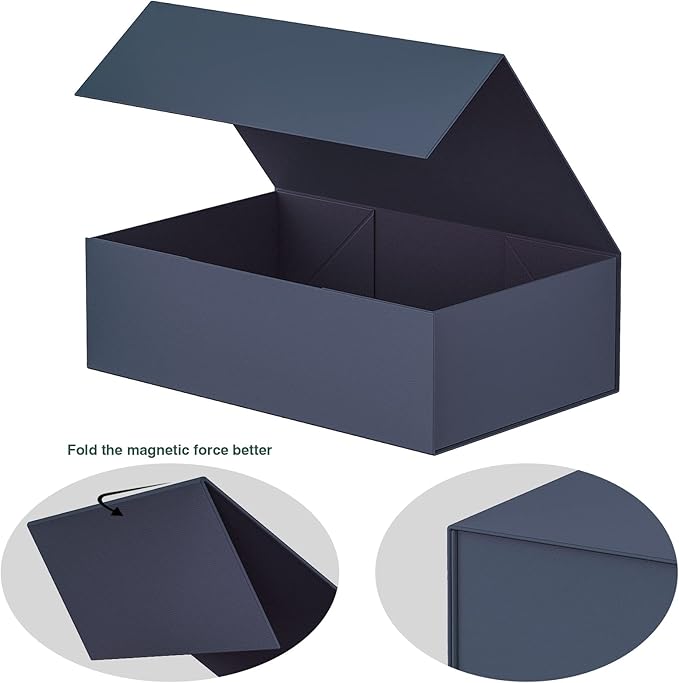 Luxury Large Gift Box 13.8"x9"x4.3" Storage Box Ribbon Magnetic Closure for Luxury Packaging Box for Mother's Day, Birthdays, Bridal Gifts,Weddings