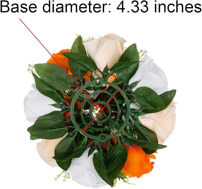 Flower Centerpieces for Wedding Tables: Wedding Table Decorations Orange Flower Balls Centerpieces for Engagement Cerebration Party Center Pieces 2 Packs
