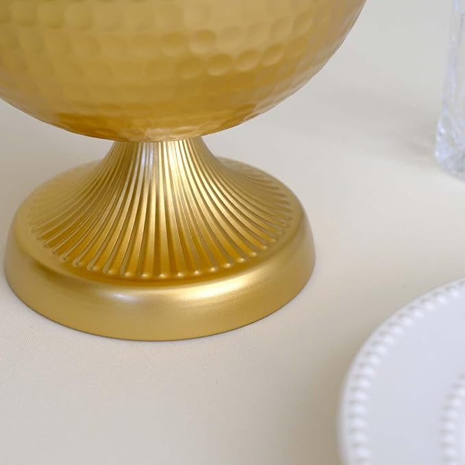 6.5 inch 12 pcs Brass Vase Bowl Gold Centerpieces for Tables Wedding Party Event Gold Accent Decorative Bowl Vintage Style