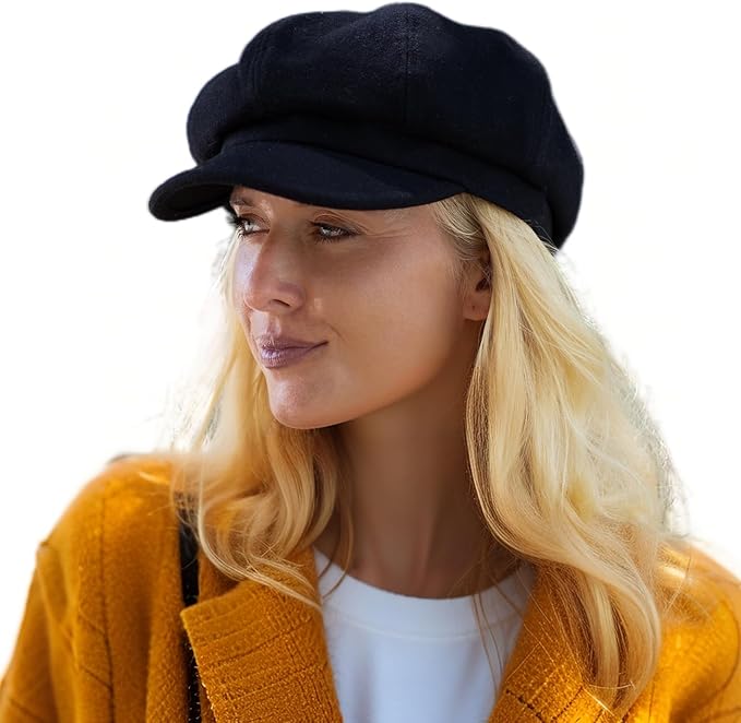 Comhats Wool Fashion Newsboy Hats for Women Winter Warm Pageboy Cabbie Cap Beret