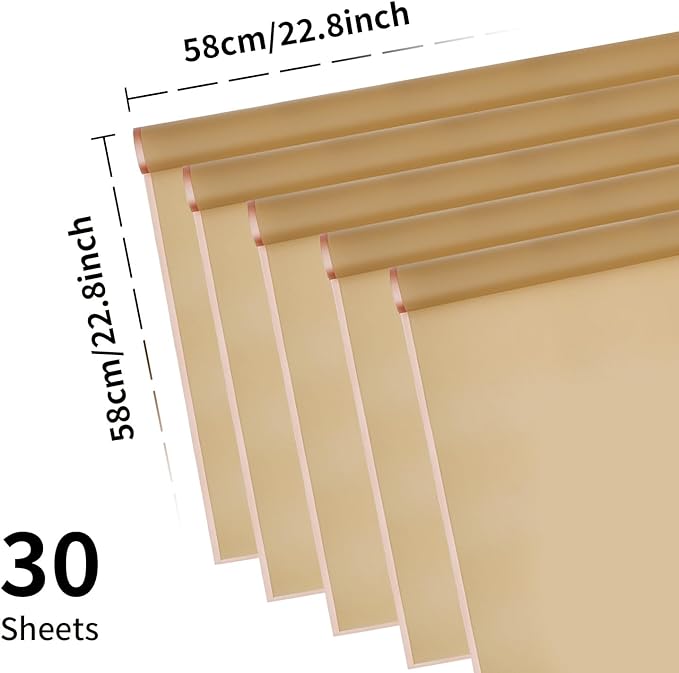 30 Sheets Beige Gold Edge Flower Bouquet Wrapping Paper，Florist Supplies Waterproof Floral Bouquet Wrapping Paper Bouquet Accessorie，Flower Shop Packaging Pape for DIY Gift Wedding Birthday