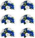 Flower Centerpieces for Wedding Tables: Wedding Table Decorations Royal Blue White Flower Balls Centerpieces for Engagement Cerebration Party Center Pieces 6 Packs