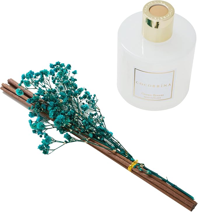 COCORRÍNA Reed Diffuser - Ocean Breeze Scented Diffuser with 8 Sticks Home Fragrance Reed Diffuser for Bathroom Shelf Decor