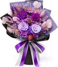 Flowers for Delivery Preserved Flower Fresh Bouquet Forever Flowers Birthday Gifts for Women Mom Anniversary Purple Real Rose Gifts for Grandma Sister Wife Her from Daughter Home Wedding Decor