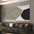 Abstract Wall Art Decor Canvas Art Wall Decor Minimalist Wall Art Geometric Color Block Canvas Artwork Paintings Black And Grey White Wall Art Modern Bedroom Art Office Home Decor Wall 20"X 40"