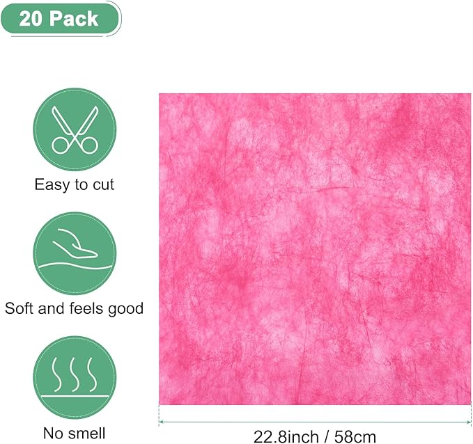 M METERXITY 20-Sheet Korean Cotton Wrapping Flower Paper, Waterproof Floral Wrapping Cotton Paper for Bouquets/Gift Packaging [Rose Red]