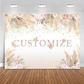 Mocsicka Boho Hello Baby Backdrop Boho Chic Pink Flowers Baby Shower Background A Sweet Little Girl is on The Way Party Cake Table Decorations Photo Booth (Customize)