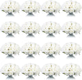 Jexine 240 Pcs Artificial Rose Flowers Bouquet Silk Realistic Flowers Bulk Centerpieces DIY Bride Fake Rose for Home Bridal Wedding Party Decorations(White)