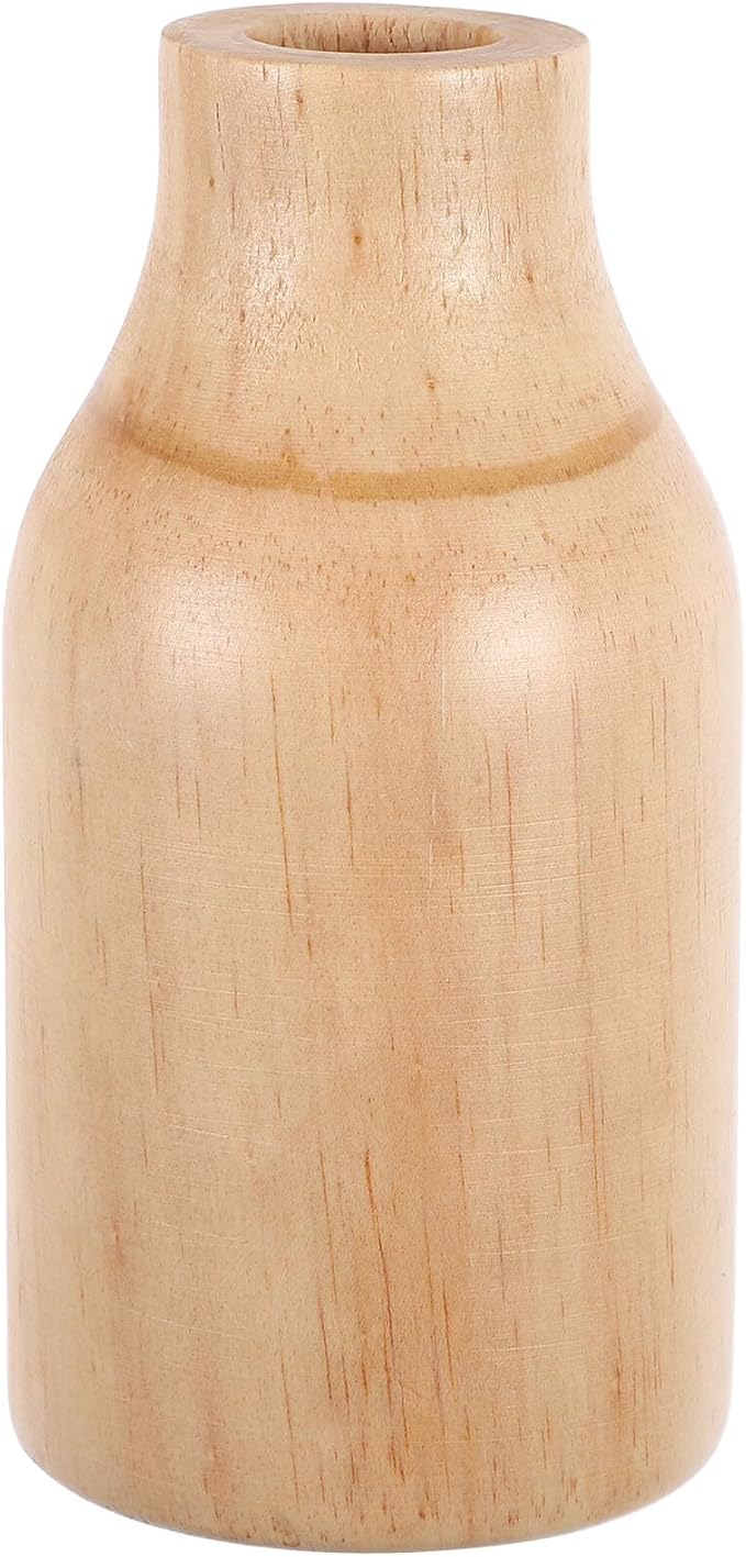 Rustic Wooden Flower Vase Pine Wood Vase for Dried Flower Container, Office, Table Centerpiece, Home Decoration