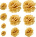 10 Pcs Metallic Paper Pom Poms Flower Balls Party Decoration Hanging Wall Ornament for Wedding Birthday Shower Home Celebration Easy to Hang and Cluster
