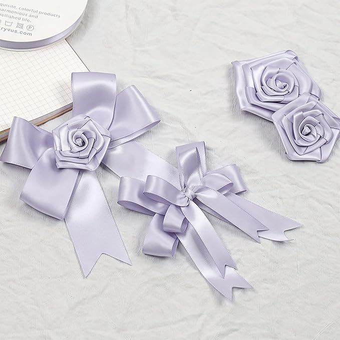 Lilac Mist Satin Ribbon, Double Faced 2 Inch X 50 Yards Lilac Mist Ribbon, Premium Satin Ribbon for Gift Wrapping, Crafts, Hair Bow Making, Sewing, Flower Bouquet, Wedding Party Decor
