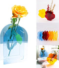 Acrylic Arch-Shaped Vase in Sky Blue, Modern Minimalist Centerpiece for Home Decor or Wedding Display (Arch Style)