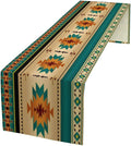 Aztec Southwest Table Runner, Ethnic Style Design Geometric Triditional Kitchen Table Runners Table Setting Decor for Garden Farmhouse Wedding Party Holiday Dinner Home, 13x60 Inch