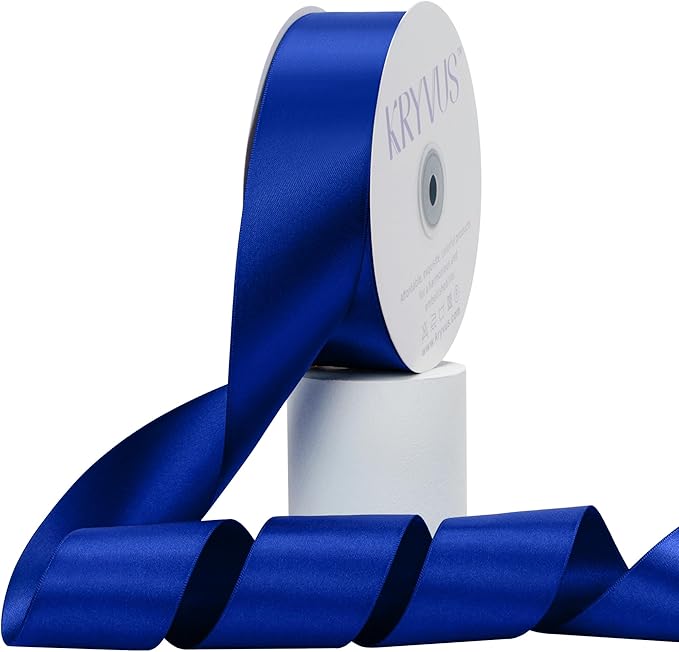 Royal Blue Satin Ribbon, Double Faced 2 Inch X 50 Yards Royal Blue Ribbon, Premium Satin Ribbon for Gift Wrapping, Crafts, Hair Bow Making, Sewing, Flower Bouquet, Wedding Party Decor