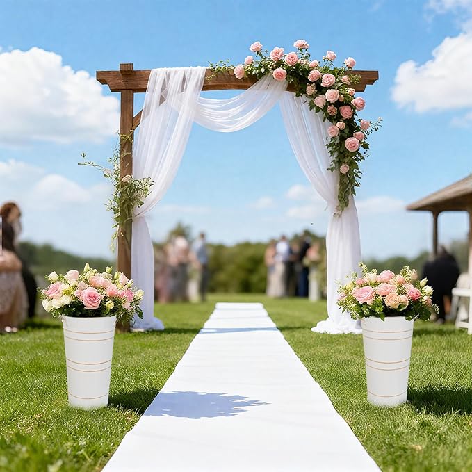 10" Tall Flower Buckets Metal Vase - Pack of 5 Rustic Farmhouse Centerpiece Vases for Table with Handles, Wedding Home Table Decor, Farmhouse White Flower Bar Bucket Holder