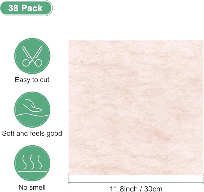 M METERXITY 38-Sheet Korean Cotton Wrapping Flower Paper, 11.8 Inch Waterproof Floral Wrapping Cotton Paper for Bouquets/Gift Packaging [Nude Pink]
