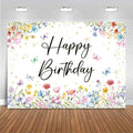 Mocsicka Wildflower Birthday Backdrop Decorations Girls Spring Garden Floral Photo Background Butterfly Wildflower Birthday Party Decorations