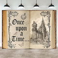 7x5ft Once Upon a Time Backdrop Fairy Tale Books Castle Princess Photography Background Once Upon a Time Birthday Baby Shower Decoration Storybook Wedding Party Banner