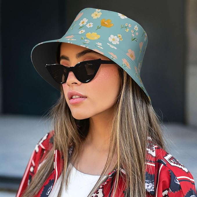 Bucket Hats Fashion Sun Cap Packable Outdoor Fisherman Hat for Women and Men Travel