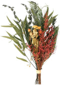 YZXZM Real Flower Bouquet for Christmas Decorations with Dried Pine Branches & Flowers, 17 Inch