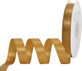 Old Gold Satin Ribbon, Double Faced 1/2 Inch X 25 Yards Old Gold Ribbon, Premium Satin Ribbon for Gift Wrapping, Crafts, Hair Bow Making, Sewing, Flower Bouquet, Wedding Party Decor