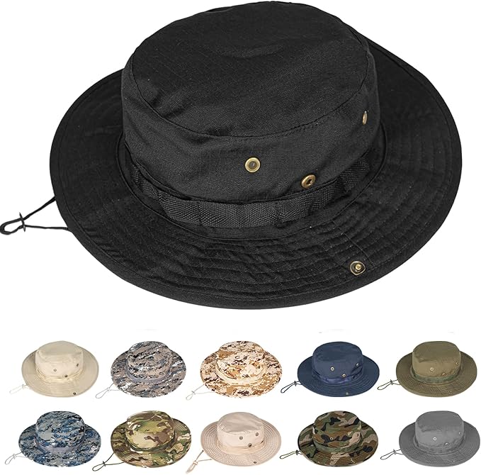 Sun Hats for Men Women Boonie Hat UPF 50+ Bucket Hat Wide Brim UV Protection Fishing Hiking Safari Outdoor Hats