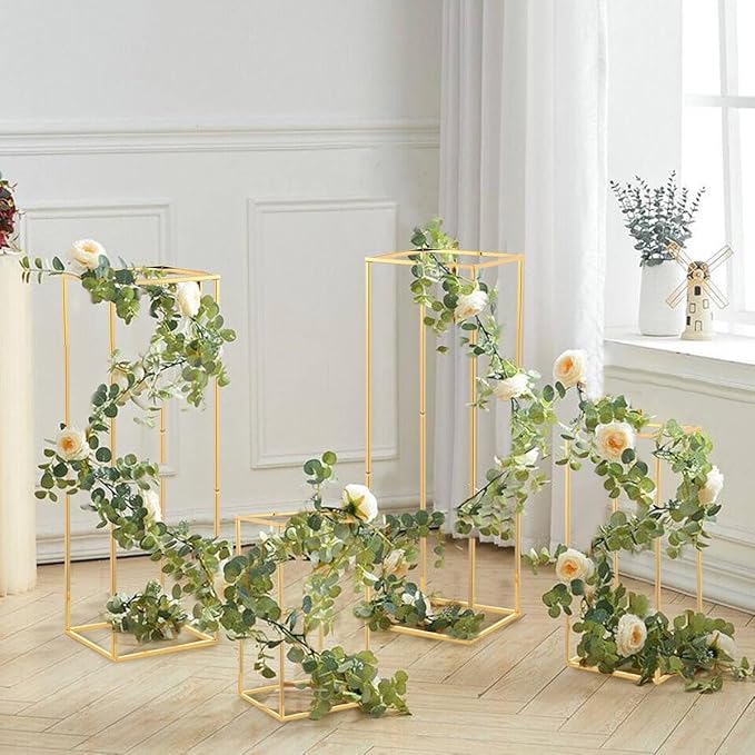20pcs 15.7inch Gold Wedding Table Centerpiece, Wedding Flower Vase forWedding Table Decoration,Anniversary Party Event Home Decor(Gold)