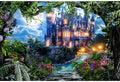 8x6ft Spring Fantasy Castle Palace Backdrop Vinyl Fairy Tale Prince Princess Flower Forest Wonderland Castle Photography Background Girl Home Decor Birthday Party Portrait Photo Props