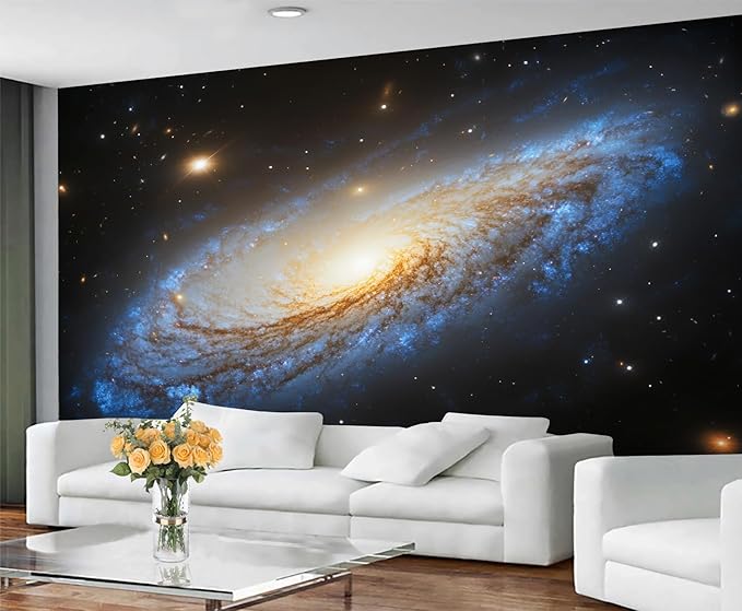 Spiral Galaxy Wall Mural, Outer Space 3D Wall Murals, Universe Wallpaper Mural, for Living Room Bedroom Large Wallpaper Indoor Decor 177.16" W x120 H