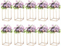 10pcs Gold Wedding Table Centerpiece,Gold Centerpiece,Metal Flower Vase for Birthday Party Event Home Decor(15.7inch)