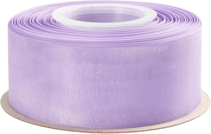 1-1/2 Inch Lt. Orchid Shimmer Sheer Organza Ribbon Sheer Chiffon Ribbon 50 Yards-Roll Multiple Colors Available for Gift Wrapping Wedding Events Christmas Décor