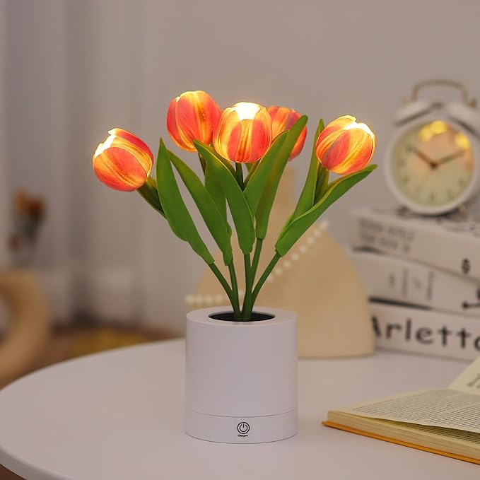 WSYEAR Tulip Lamp Gifts for Mom from Daughter, Christmas Birthday Gifts for Women, Artificial Flower Lamp Night Light for Bedroom Decor Gift for Girlfriend Wife Sister
