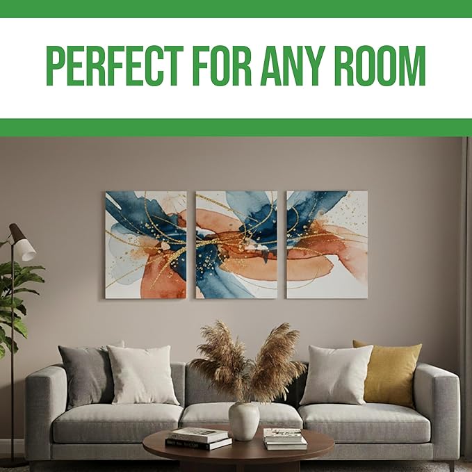 BCB Print Custom Wall Canvas Posters (Set of 3) | Personalized Framed Prints for Bedroom, Living Room & Office | Made in USA | Fast Delivery | HD Print