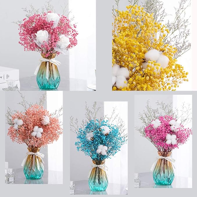 Vignee Real Dried Pressed Leaf Flowers-Multiple Colorful Pressed Flowers Daisies for Craft Resin Jewelry Making Art Craft DIY（White）