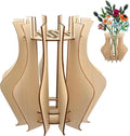 Wooden Vase for Lego Flowers - Wooden Vase for Lego Bouquet, Wood Vases Puzzle Set for LegoRoses Sunflower Tulips, Vases Kit for Artificial Bouquet Arrangement Home and Office Decoration (Wood)