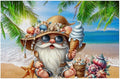 PVC Placemats Set of 1 Summer Gnomes Cute Wipeable Table Mats Washable Heat Resistant Non Slip Vinyl Dining Table Mat for Kithen Indoor Outdoor Patio Farmhouse Place Mats Decorative