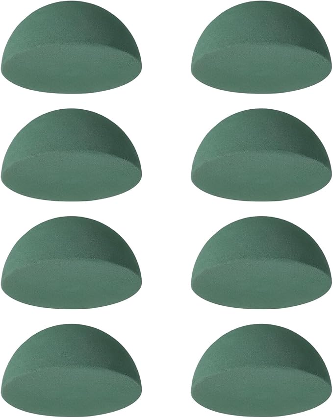 8Pcs Round Floral Foam Blocks Dry Half Blocks for Artificial Plant Arrangements Party & Wedding Decorations Flower Foam Block for Flower Arrangements