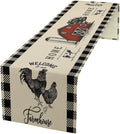 Rustic Farmhouse Table Runner Vintage Western Farm Red Barn Windmill Cabin Country Lodge Dinner Runner for Home Kitchen Dinner Table Party Decoration 13x36in