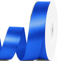 1" x 50 Yards Satin Ribbon - Royal Blue Silk Ribbon with Spool - Ideal for Gift Wrapping, Floral Bouquets, Crafts, Wedding Party Decorations, Christmas and Sewing Projects