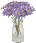 IPOPU 15pcs Daisies Artificial Flowers Faux Purple Daisies Flowers 12" Fake Wildflowers Flower Silk Flowers for Floral Arrangements Wedding Home Garden Decor (Purple)
